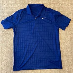 Men’s royal blue Nike dry fit golf polo size large